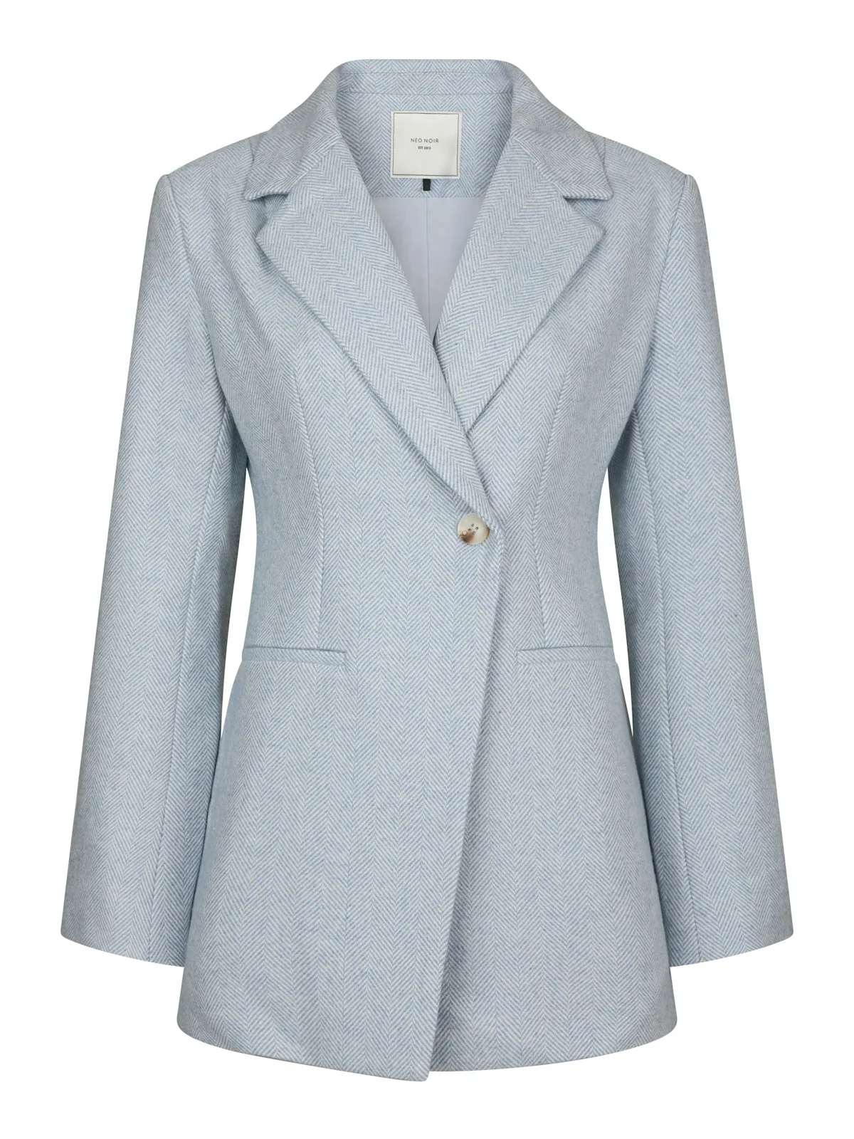 Bowie Herringbone S Blazer  Light Blue