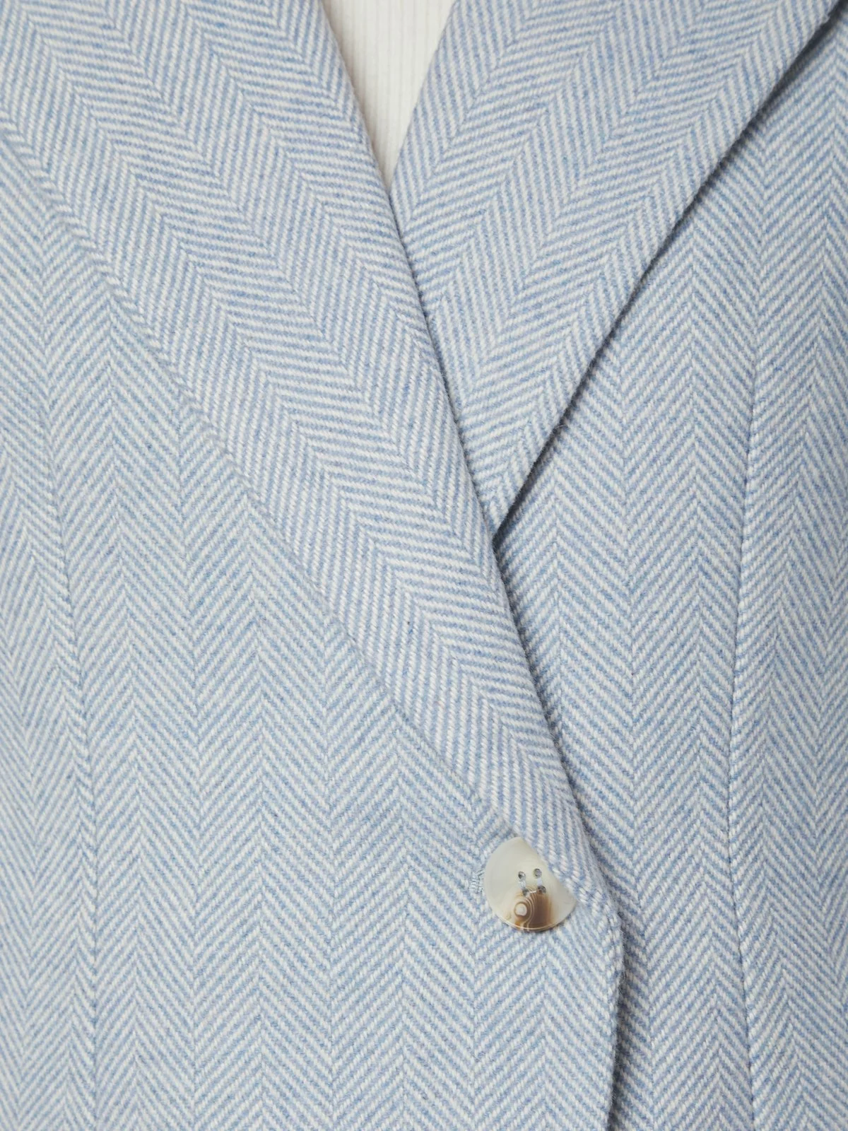 Bowie Herringbone S Blazer  Light Blue - Image 2