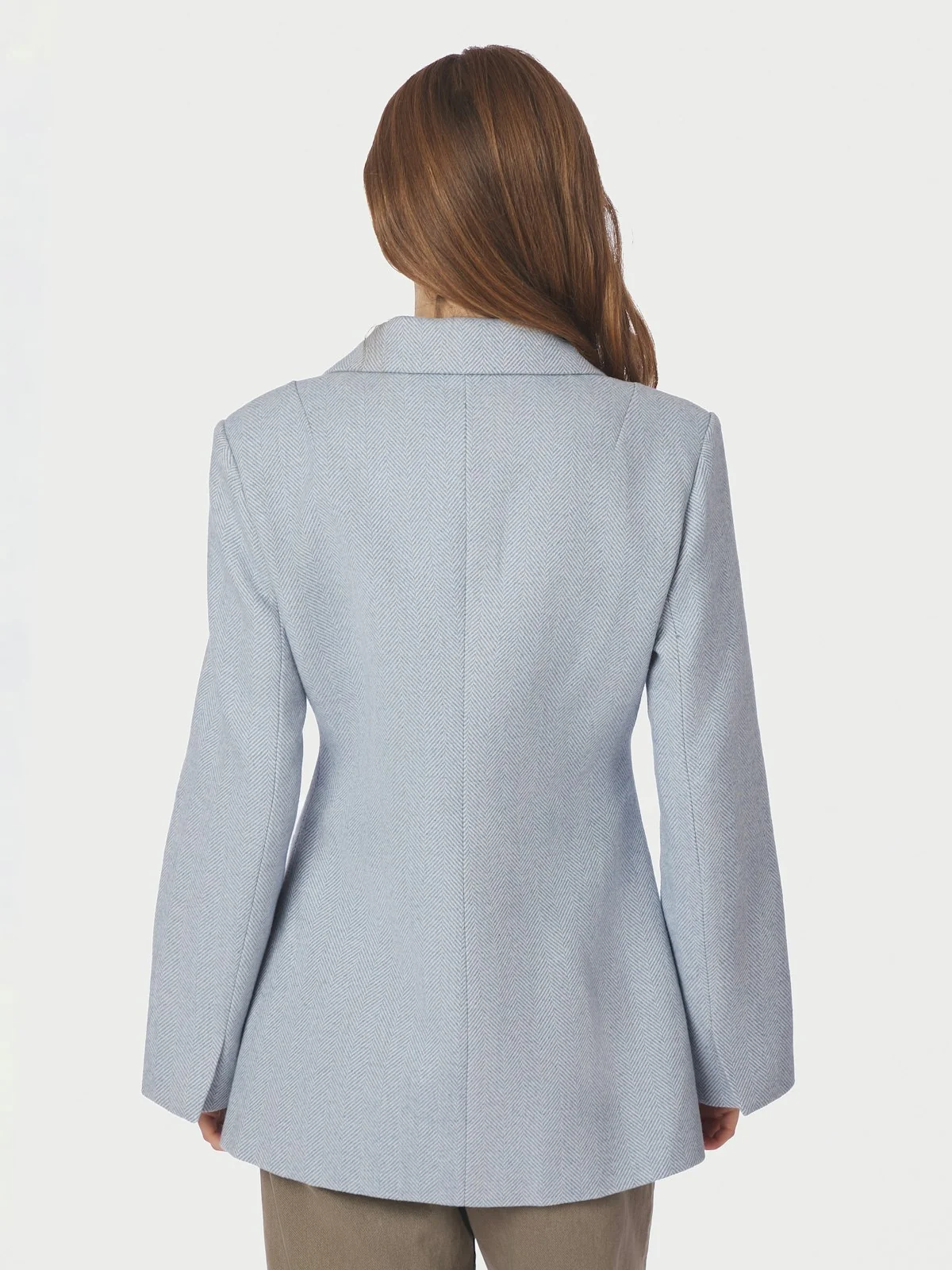 Bowie Herringbone S Blazer  Light Blue - Image 5