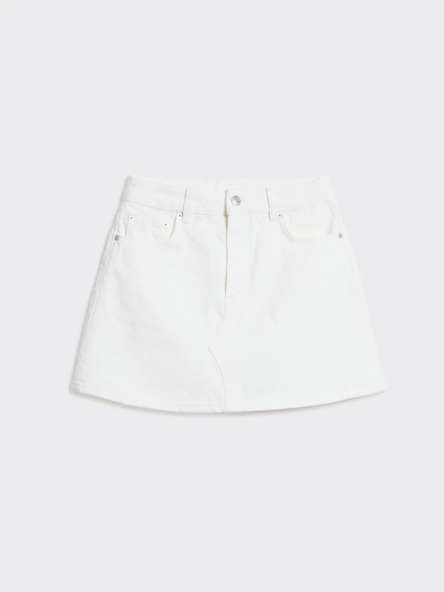 Denim Mini Skirt White