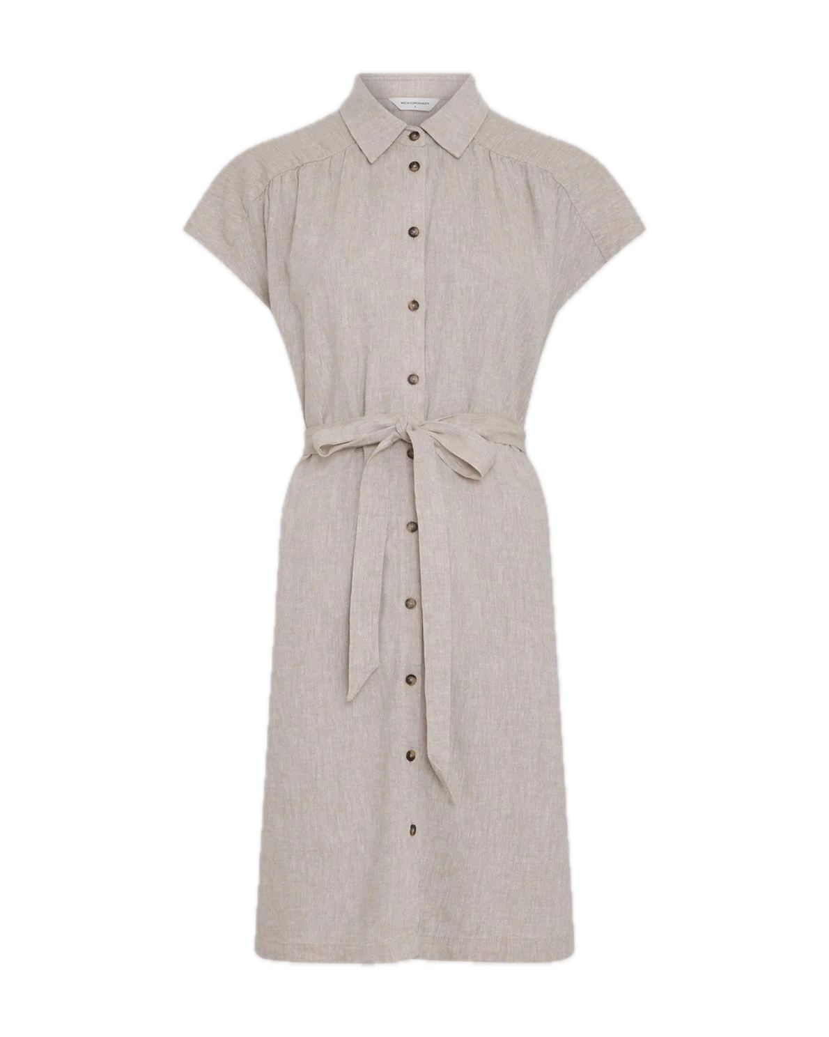 Mschviana Ginia Ss Shirt Dress  Beige