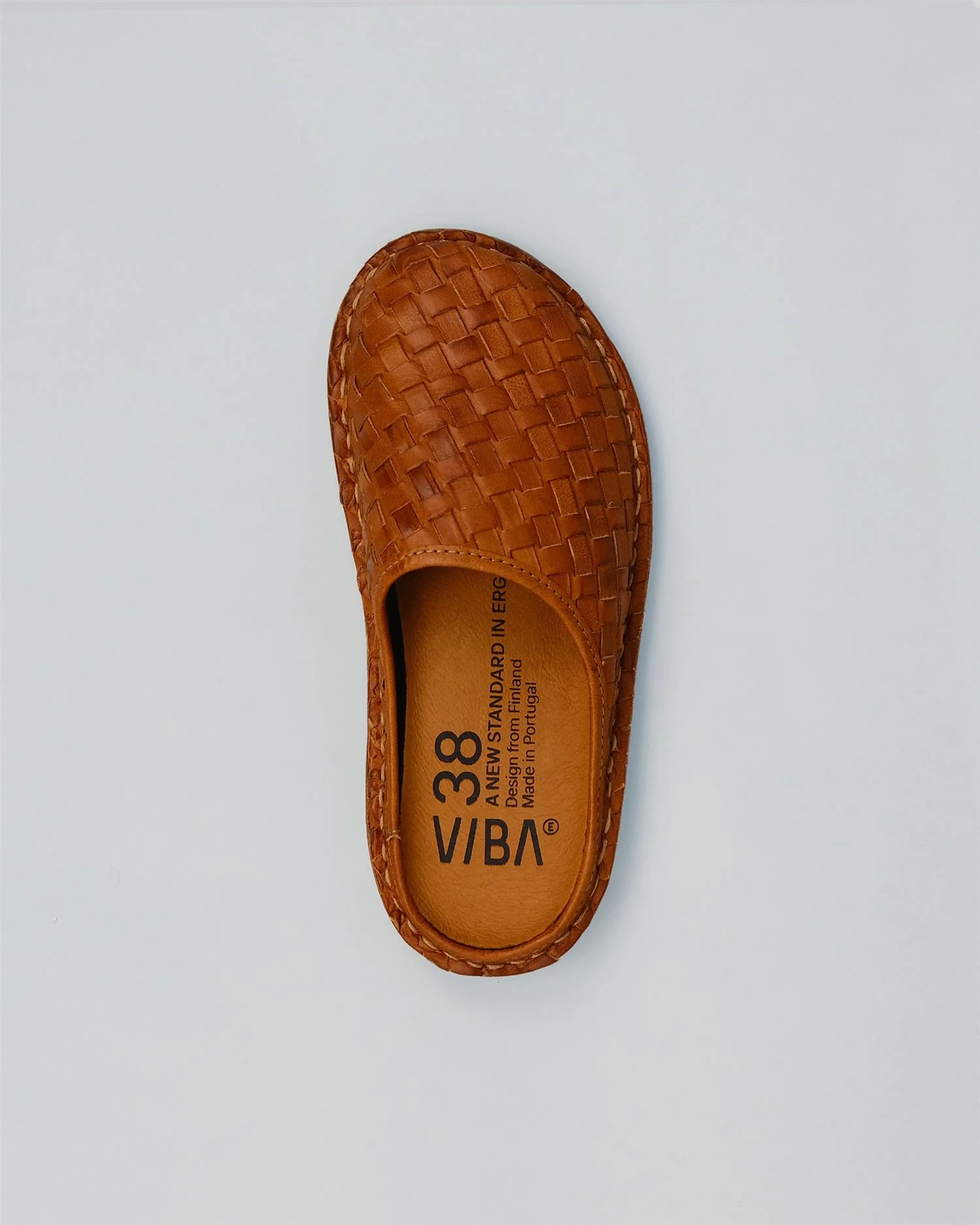 Roma woven leather  Cognac Brown