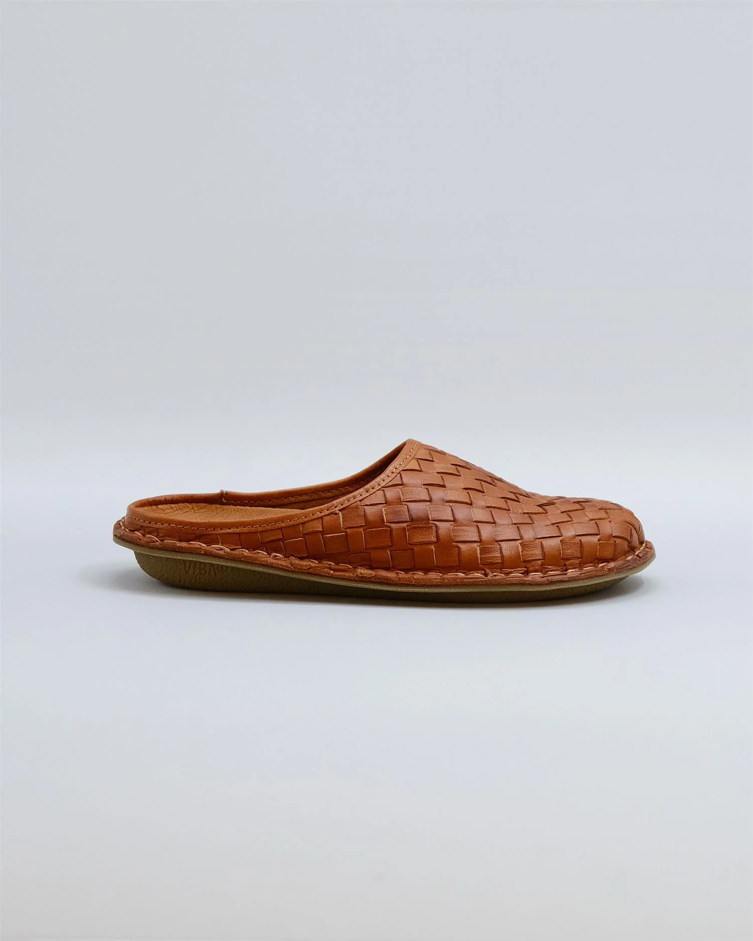 Roma woven leather  Cognac Brown - Image 4