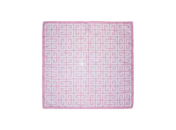 Skjerf m/mønster 65*65 Rosa - Image 2