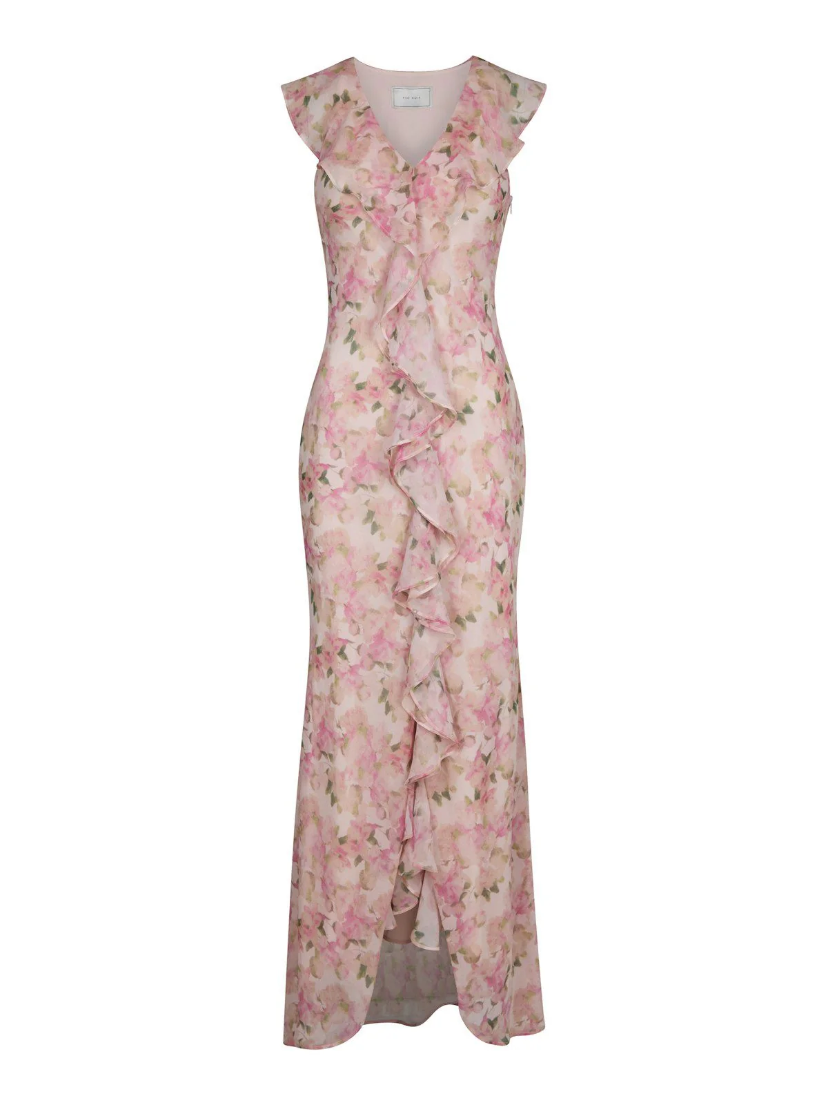 Zella Chiffon Print Dress Dusty Pink