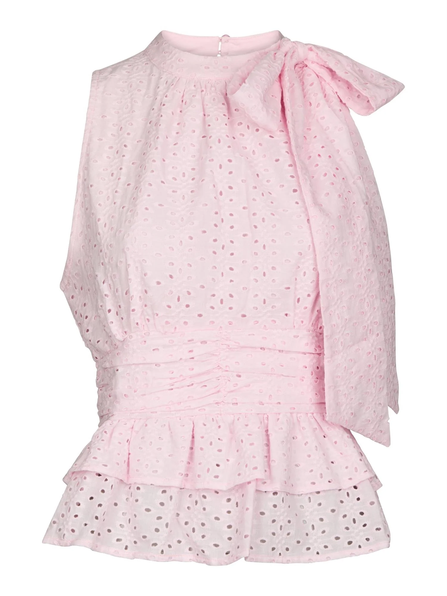 Ansol Emb Top  Light Pink