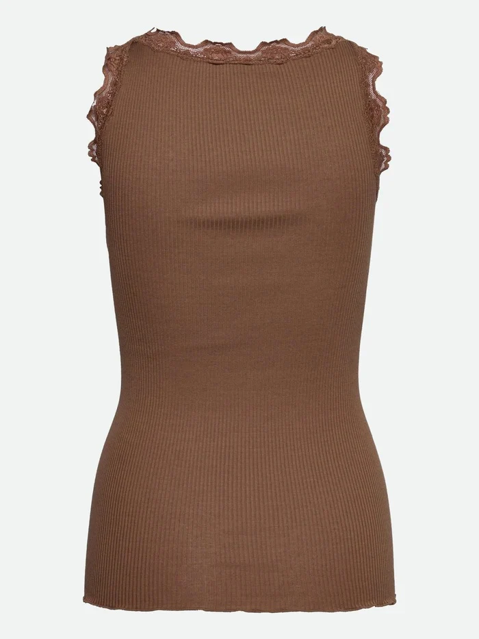 RWBabette Silk SL U-neck Lace Top  Coca Mocha - Image 4