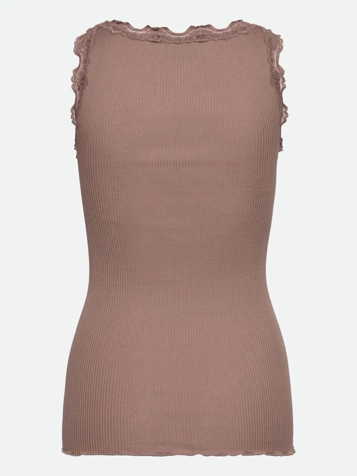 RWBabette Silk SL U-neck Lace Top  Mocha Meringue - Image 3