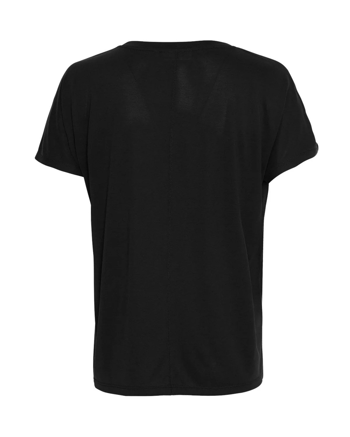 Mschfenya Modal V Neck Tee Black - Image 2