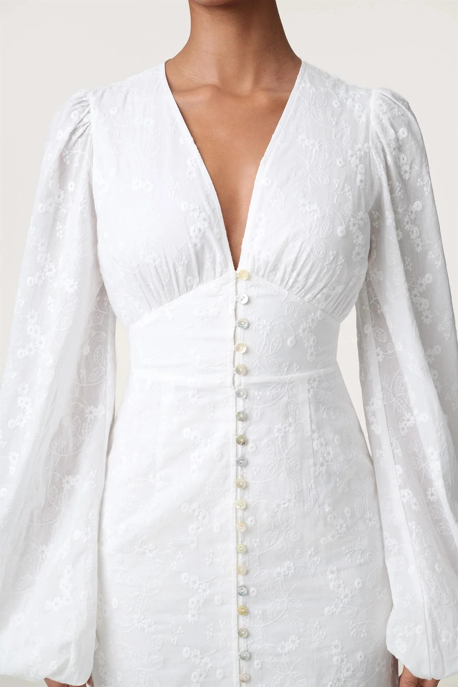 Positano Maxi dress White Embroidry - Image 3