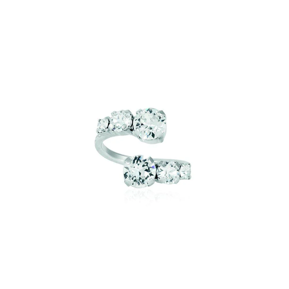 HALO RING RHODIUM Crystal