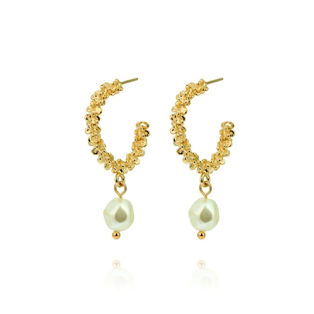 GEMMA PEARL LOOPS GOLD Pearl