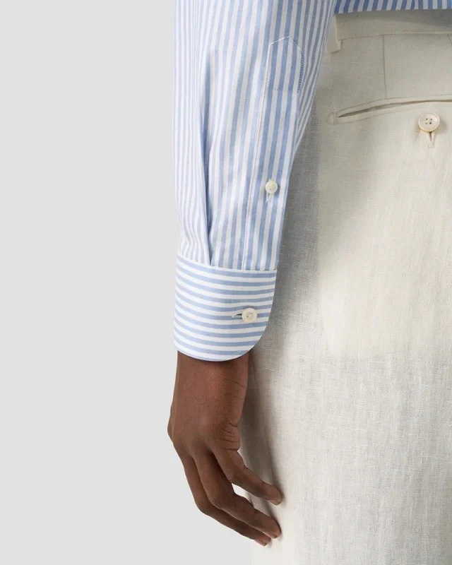 Striped signature Oxford Shirt, Slim Lyseblå - Image 3