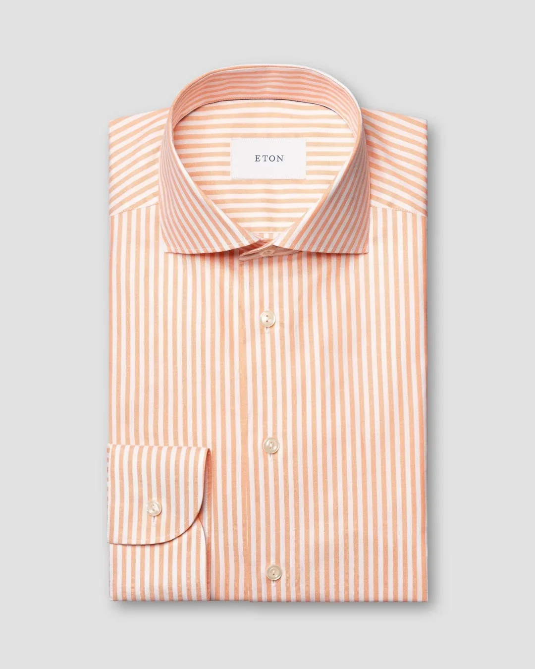 Striped signature Oxford Shirt, Slim Orange