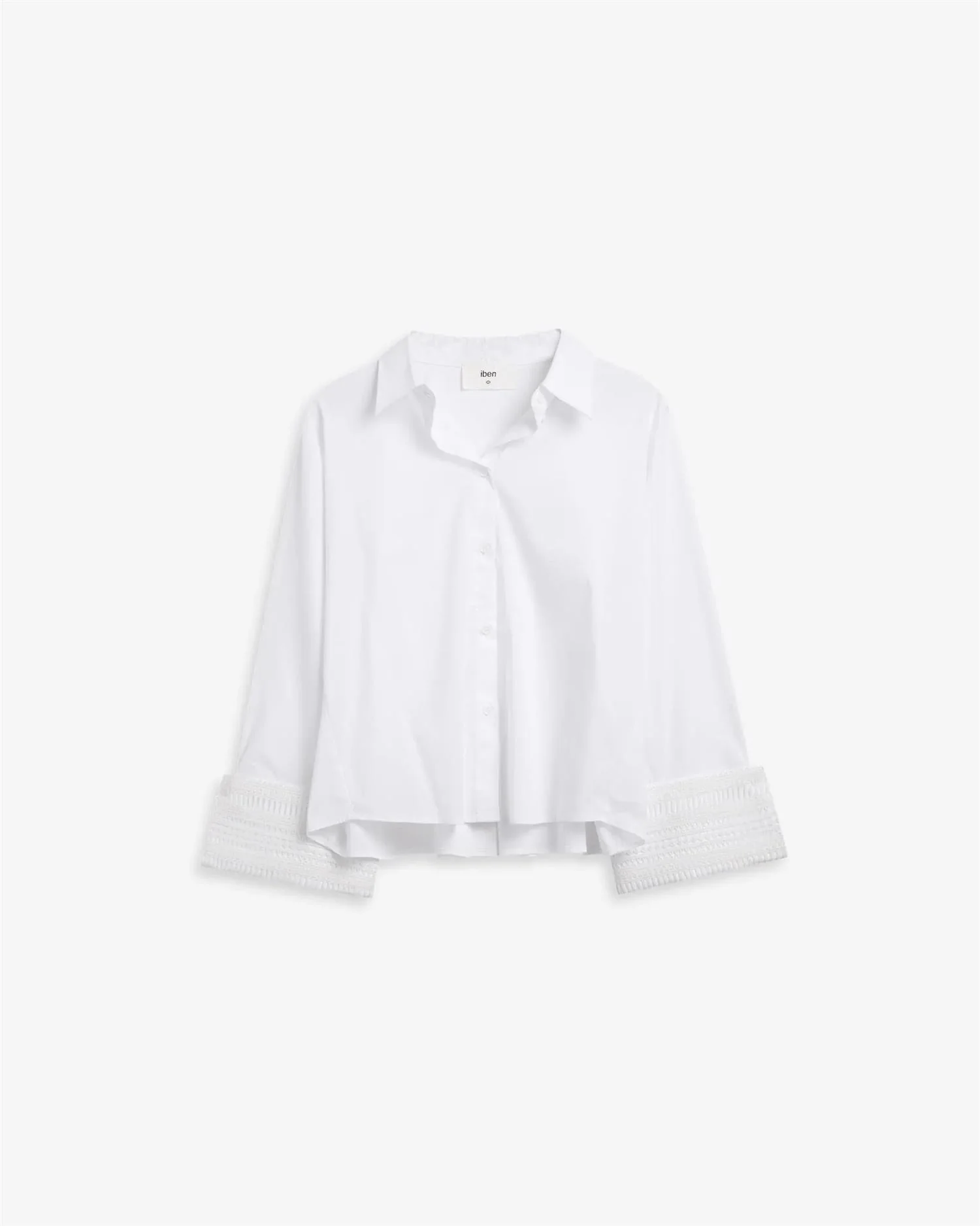 IBEN ATARI LACE SHIRT  Bright White