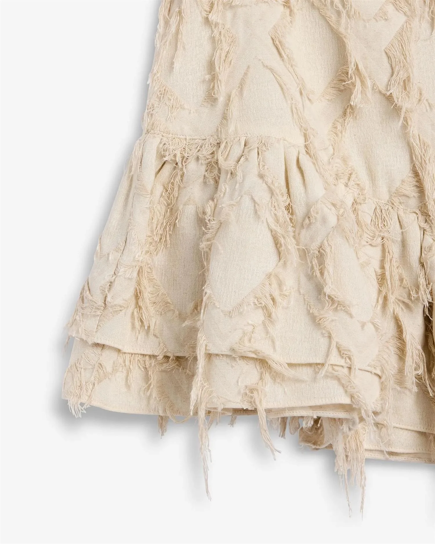 IBEN POSY FRAY SKIRT  Raw Beige - Image 2