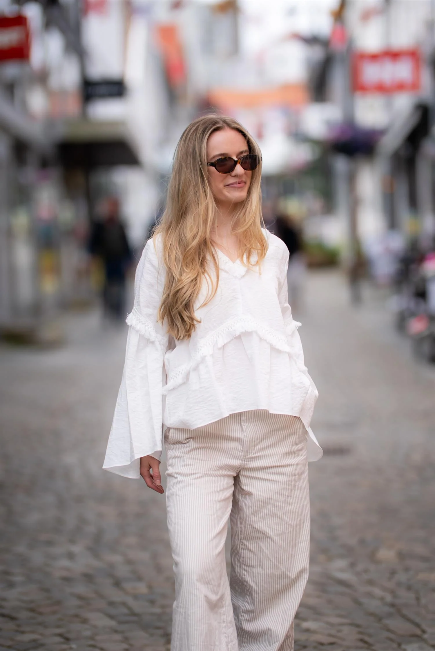IBEN EDEN BLOUSE Linen White