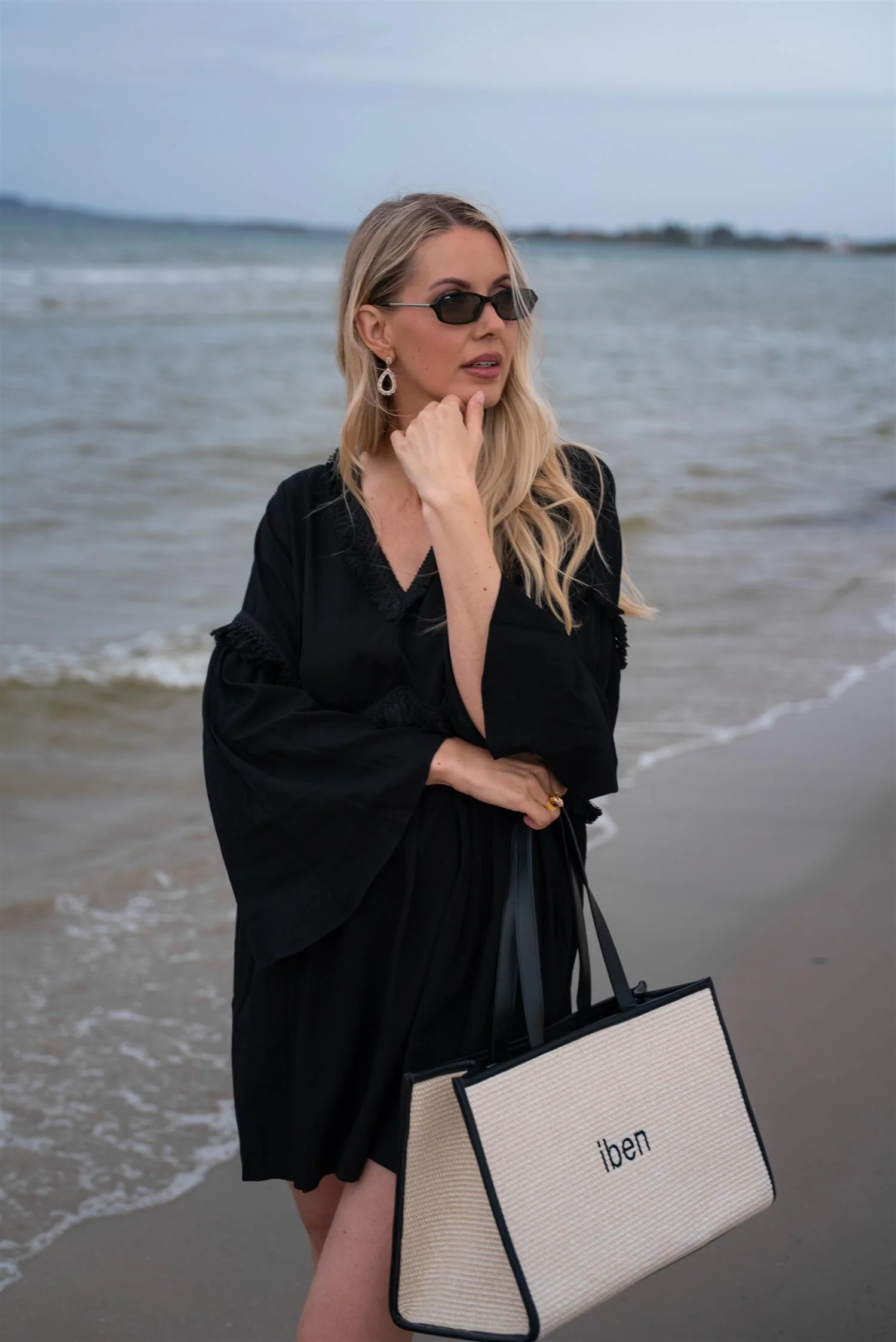 IBEN EDEN DRESS Linen Black - Image 5