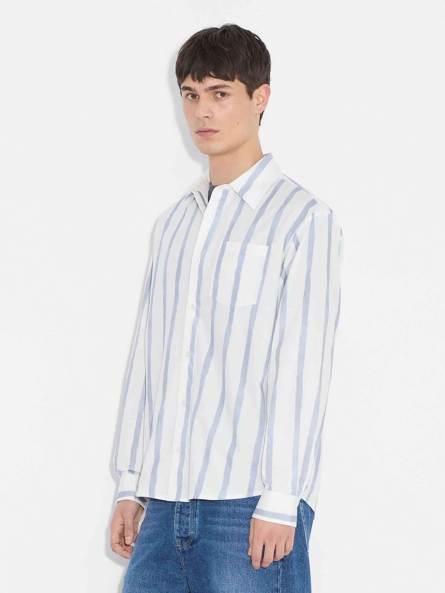 Regular Striped Shirt  Blue Stripe - Image 3
