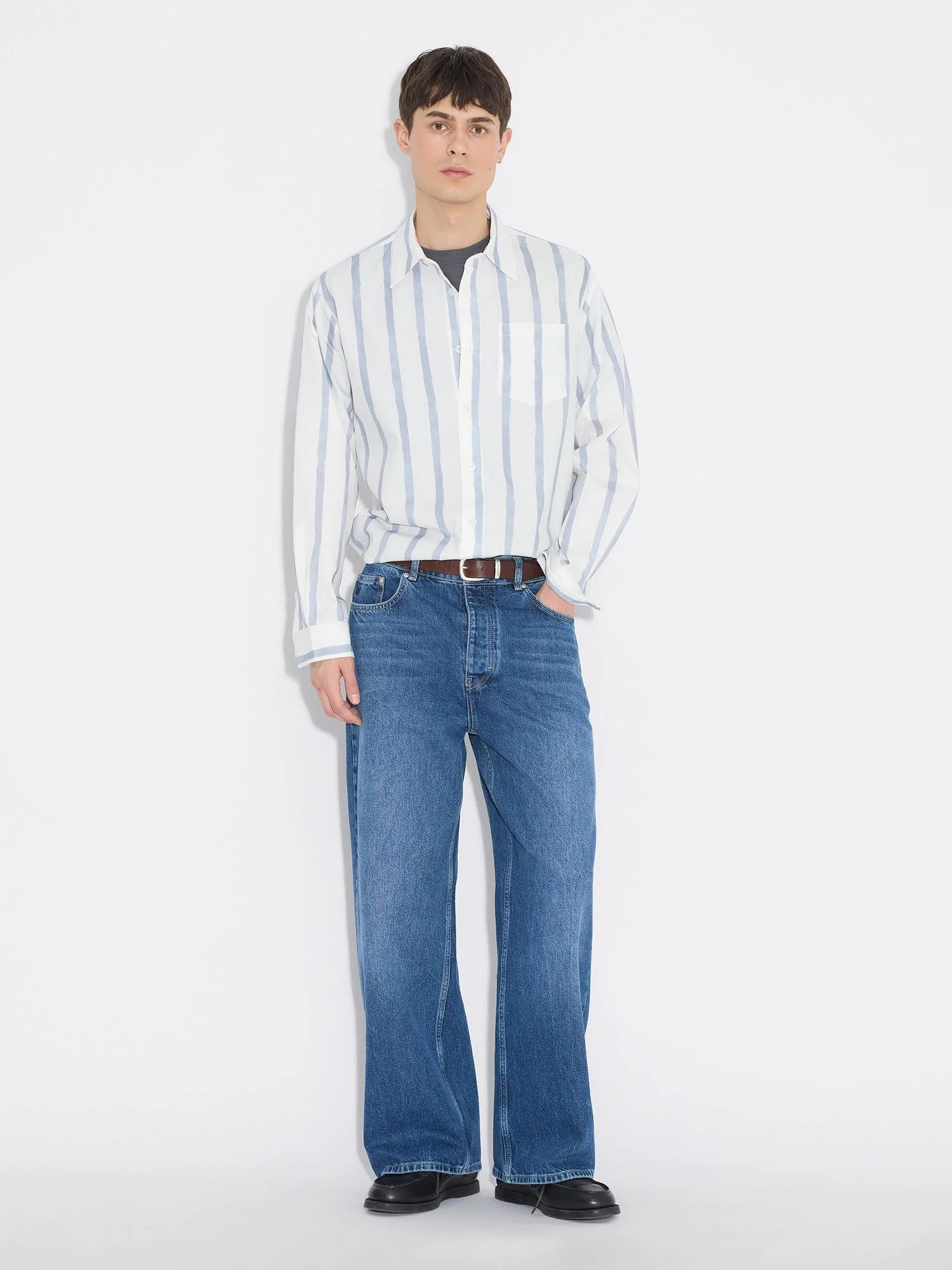 Regular Striped Shirt  Blue Stripe - Image 4