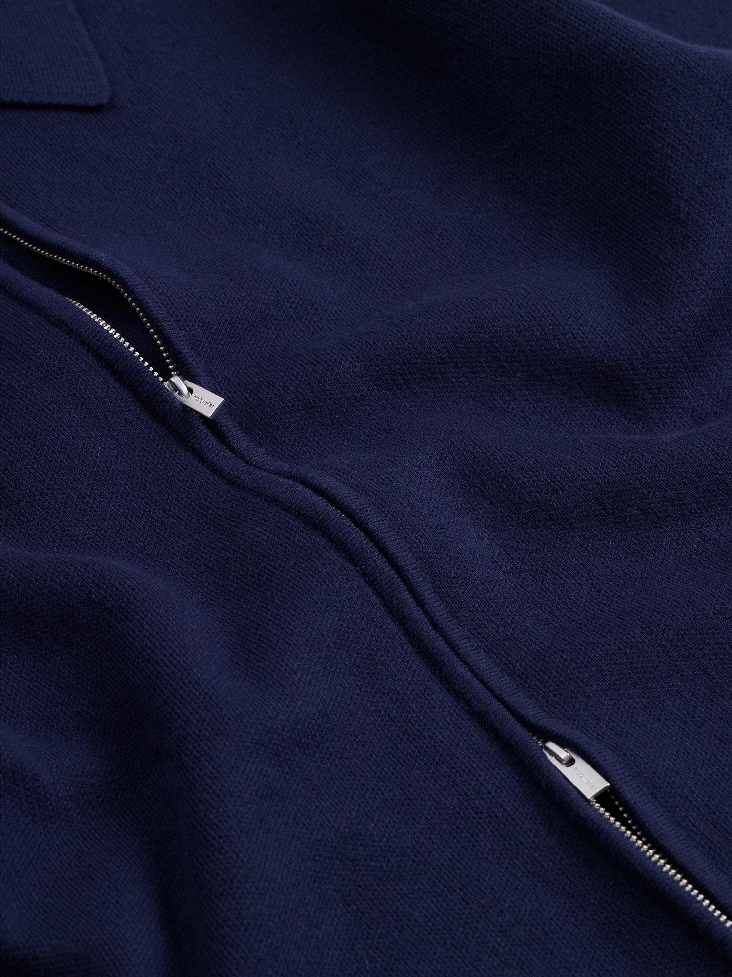 Summer Knit Zip Through Navy - Image 2