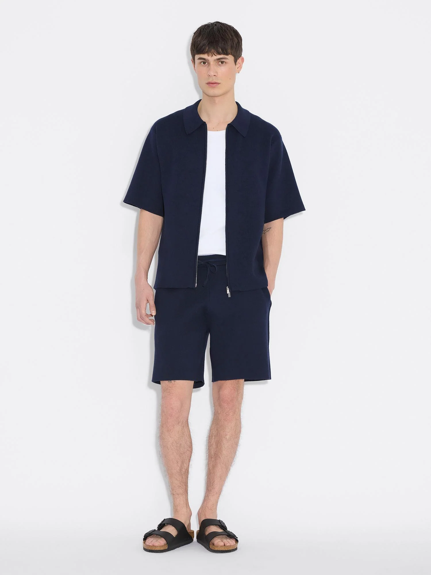 Summer Knit Shorts Navy - Image 5