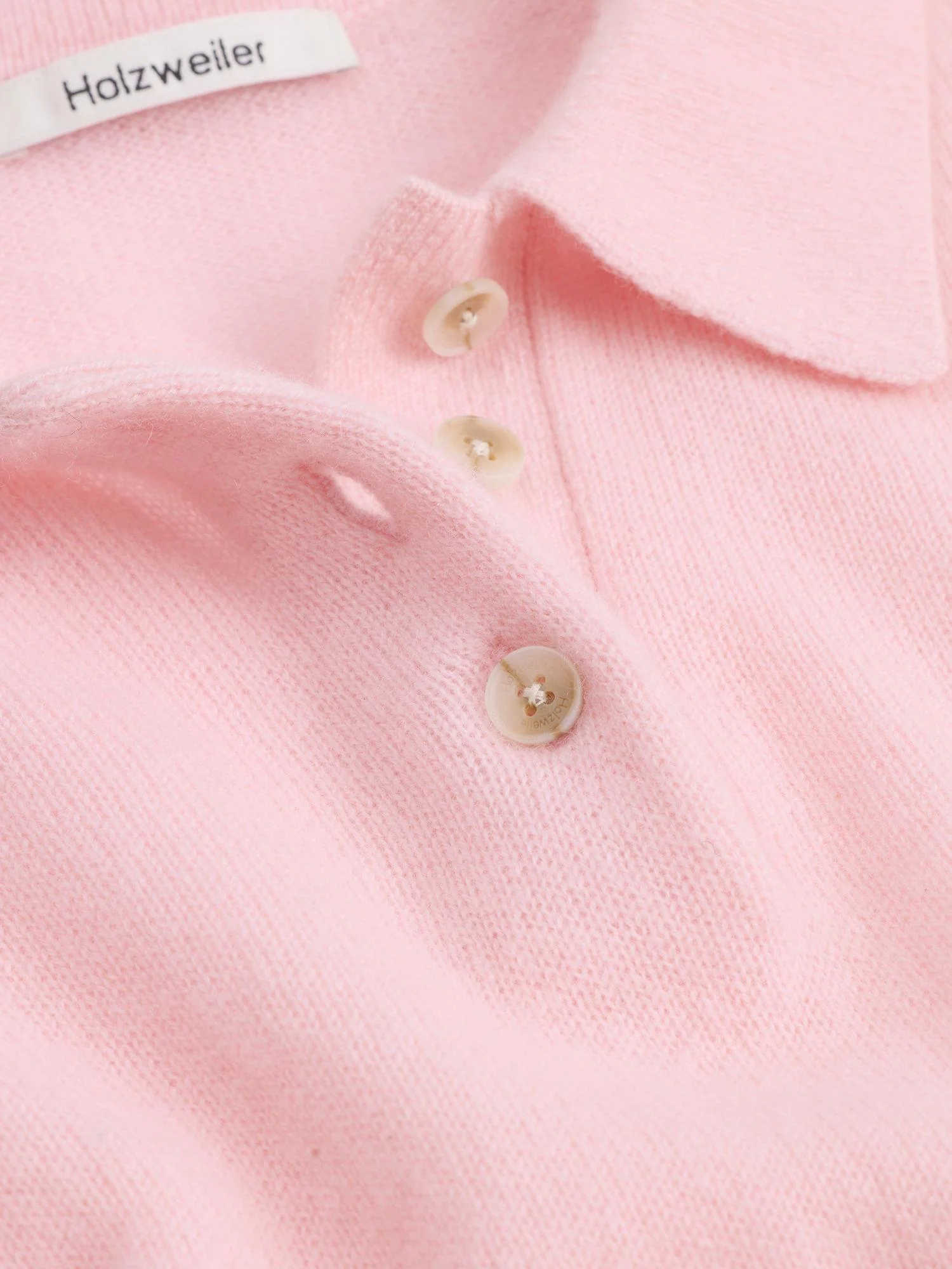 Cashmere Short Sleeve Polo 26-02 Pink - Image 3