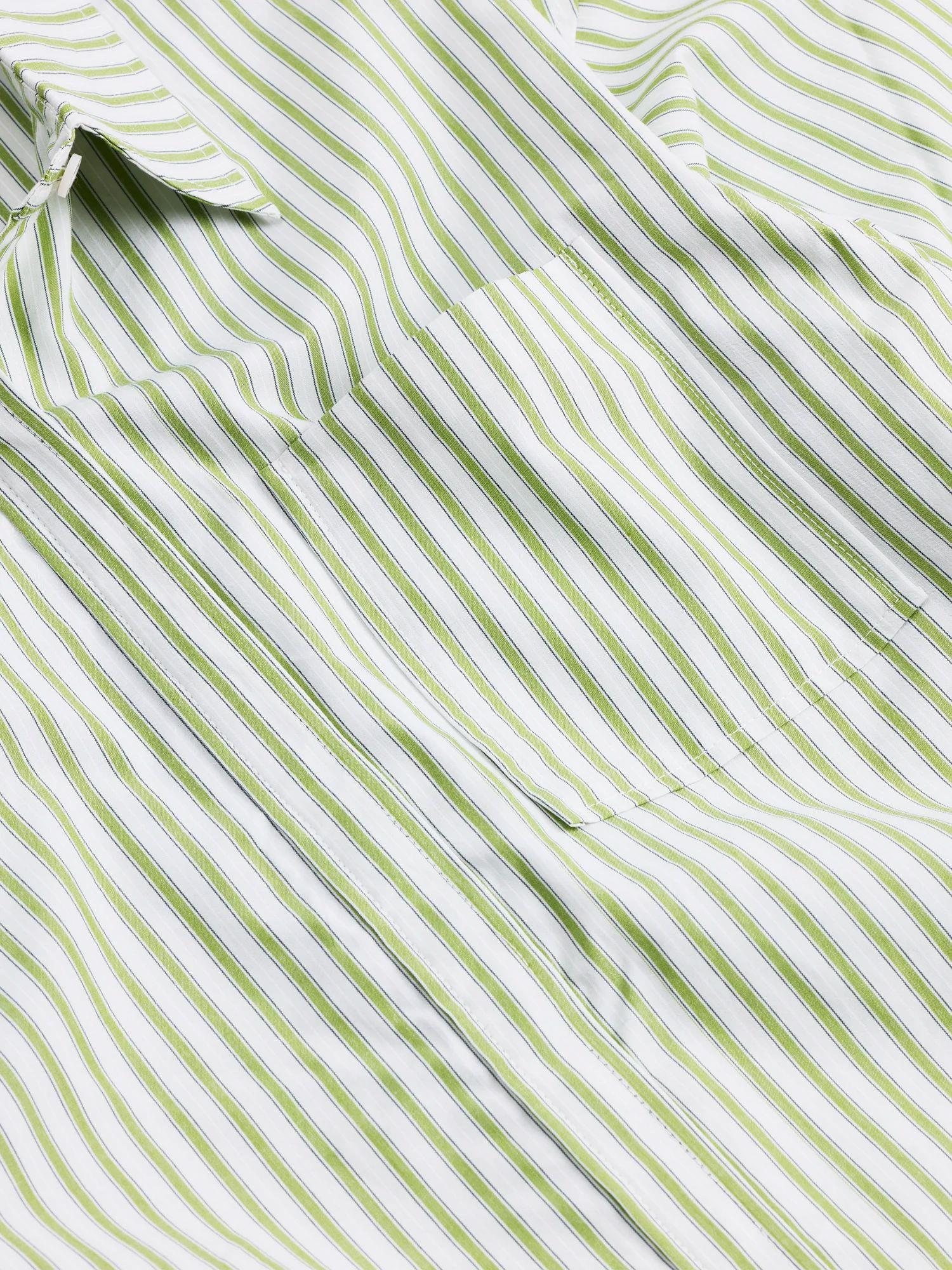 Loose Stripe Shirt Green Stripe - Image 7