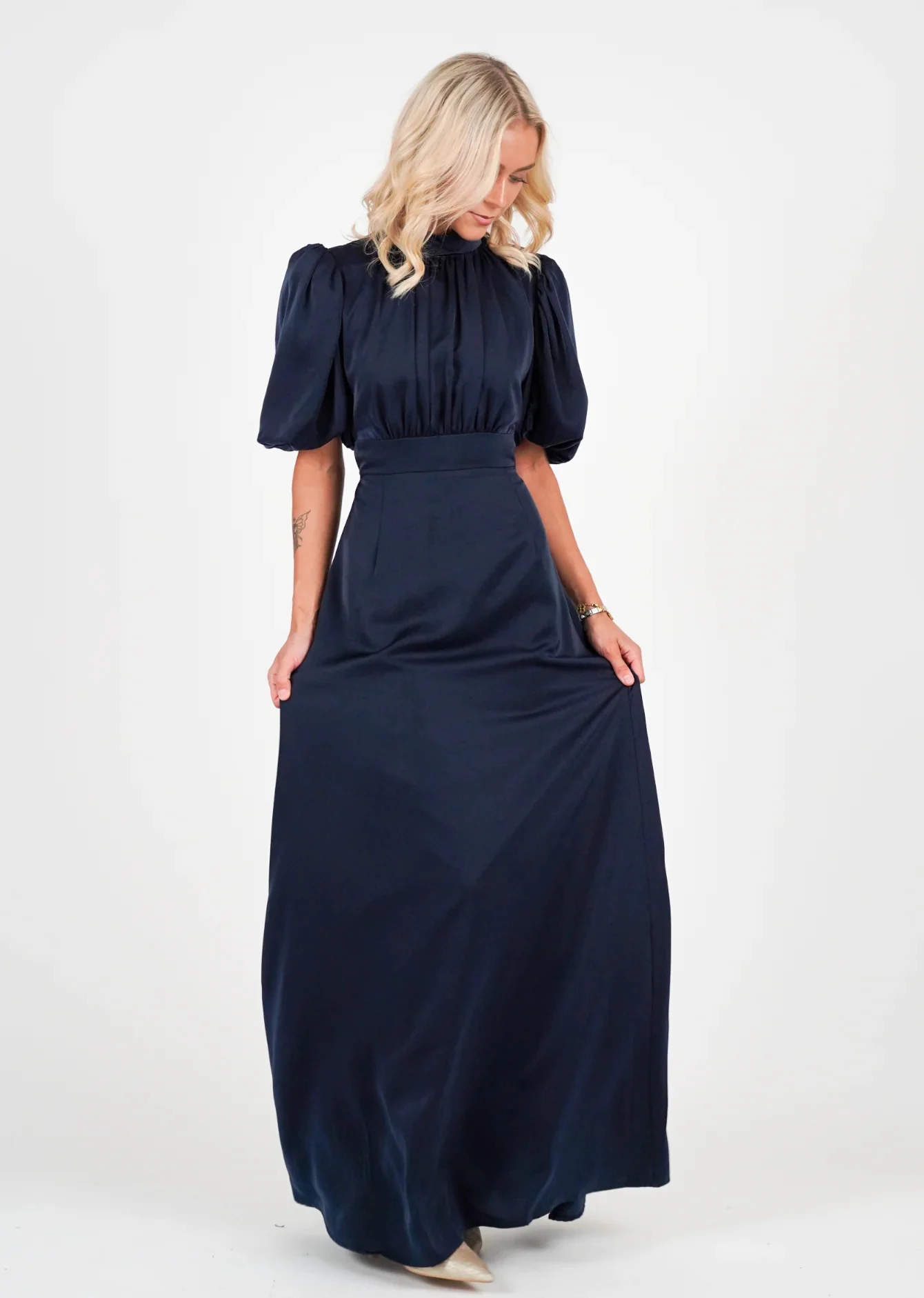 HOLLY KJOLE - LONG Navy - Image 2