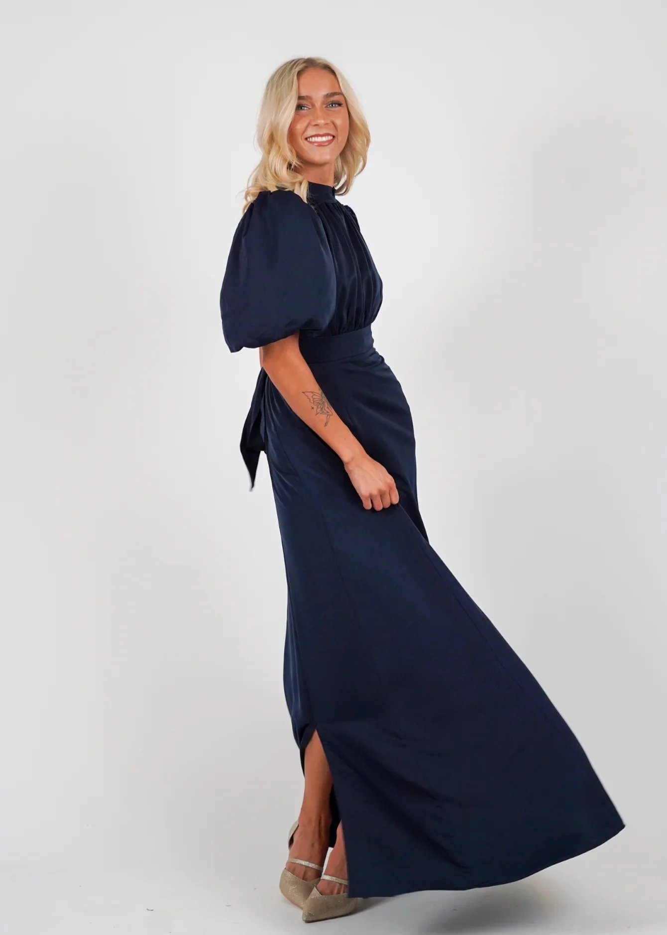 HOLLY KJOLE - LONG Navy - Image 4