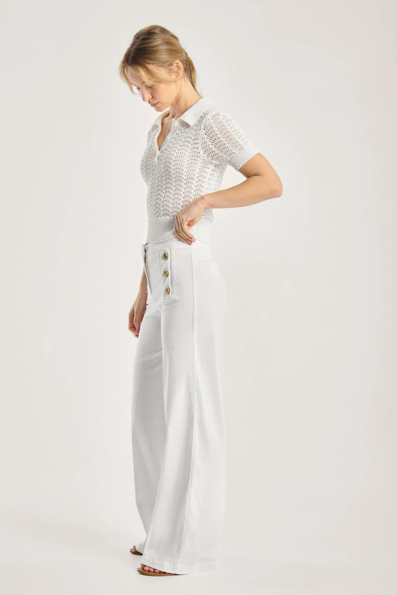 Brigdet Coloured Soft Denim White - Image 4