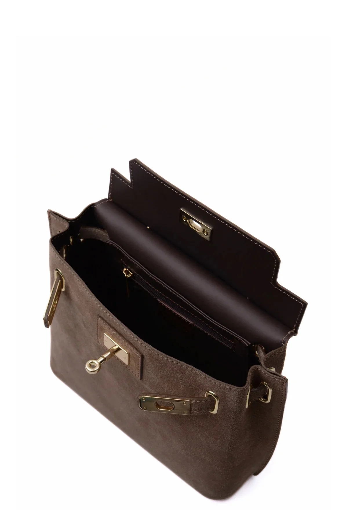 RIVOLI BAG SUEDE Taupe - Image 2