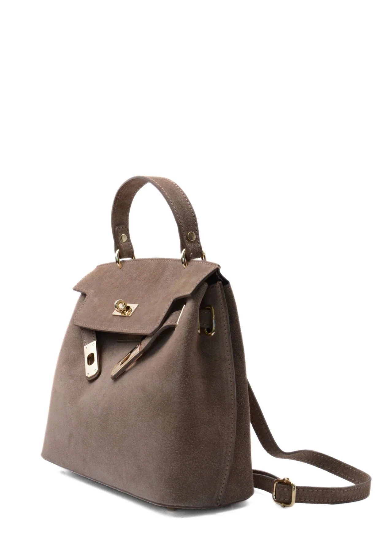 RIVOLI BAG SUEDE Taupe - Image 4