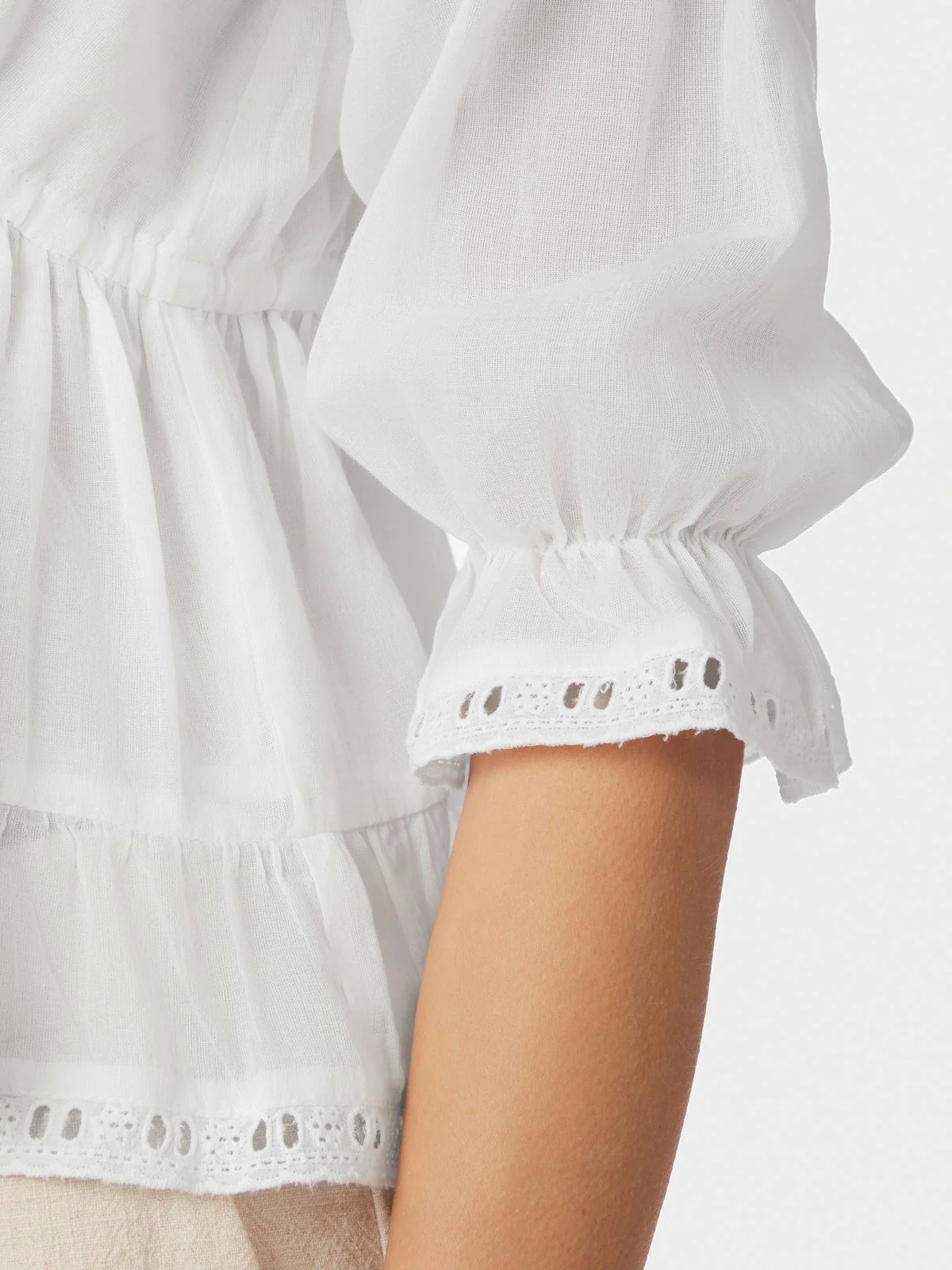 Adelia S Voile Blouse White - Image 2