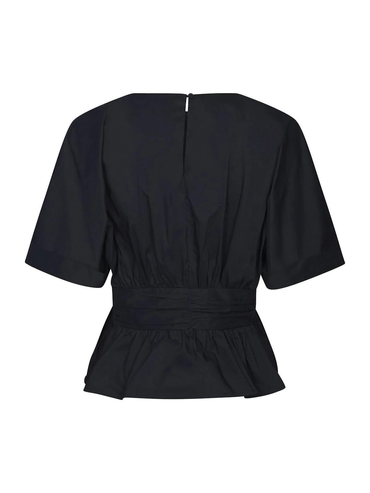 Annegret Poplin Blouse  Navy - Image 6