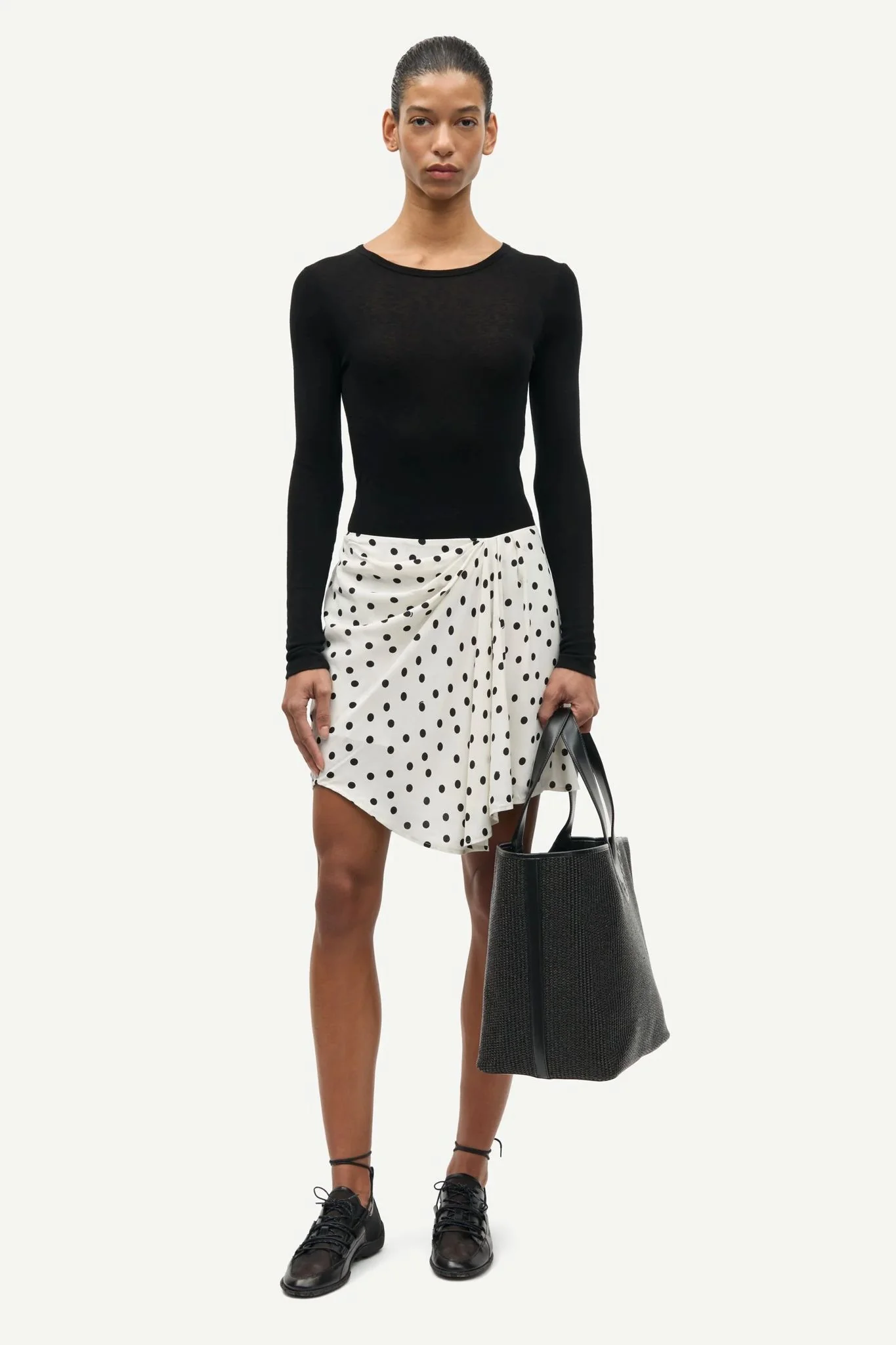 Saiben Skirt Drifting Dots Egret - Image 3