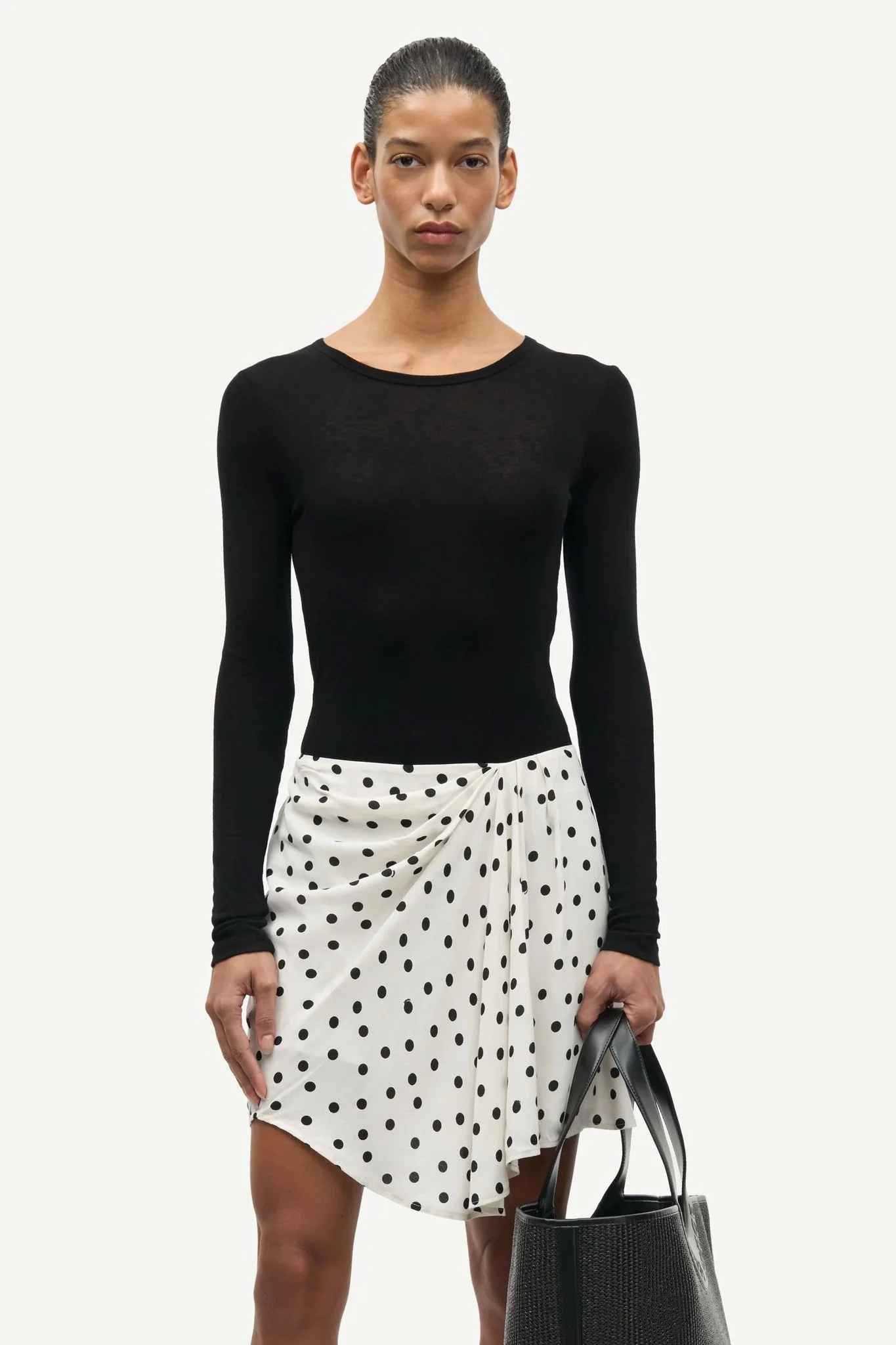 Saiben Skirt Drifting Dots Egret - Image 7