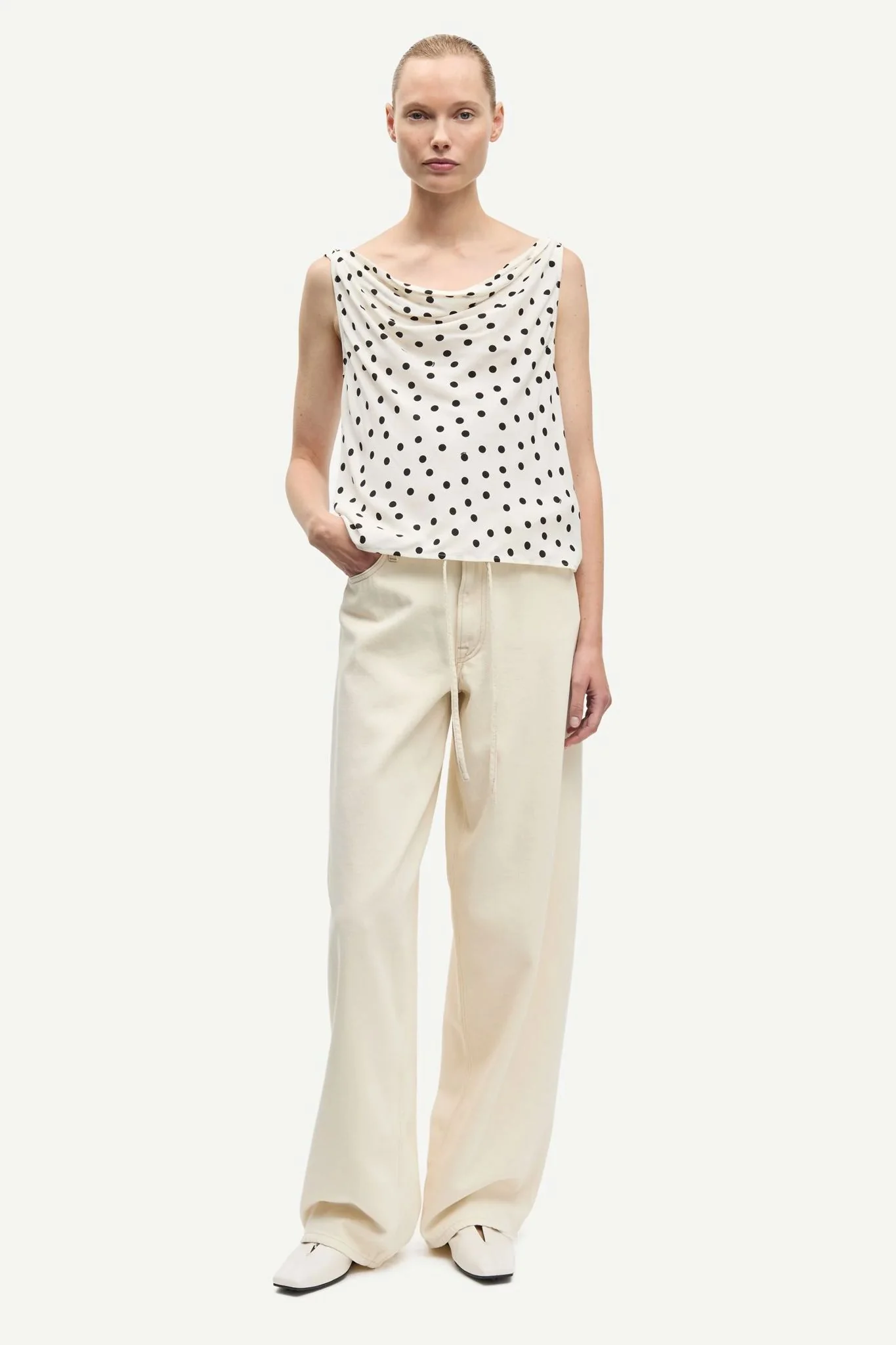 Sapoppy Top Drifting Dots Egret - Image 3