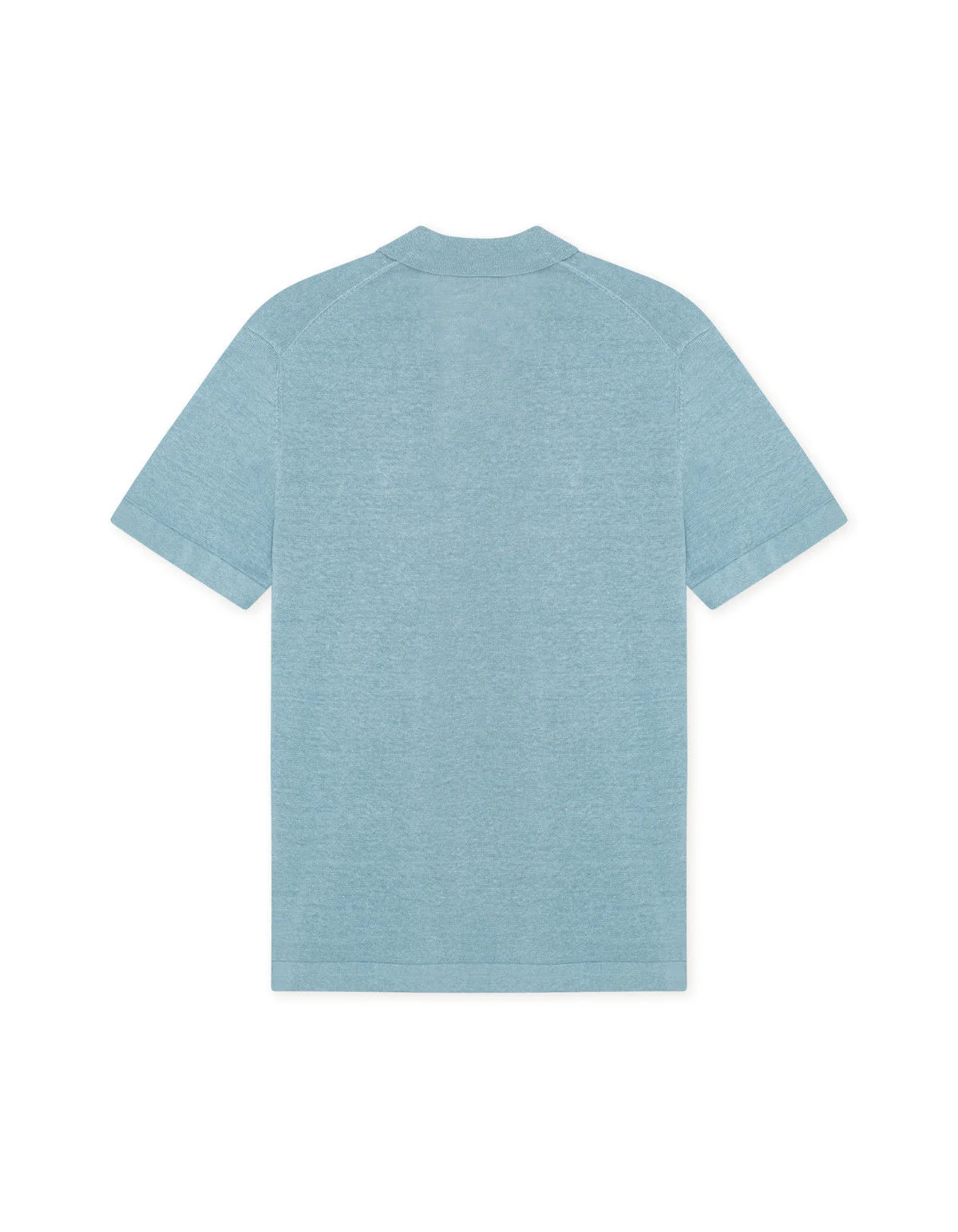 Signature Knit Polo Faded Denim Blue - Image 2
