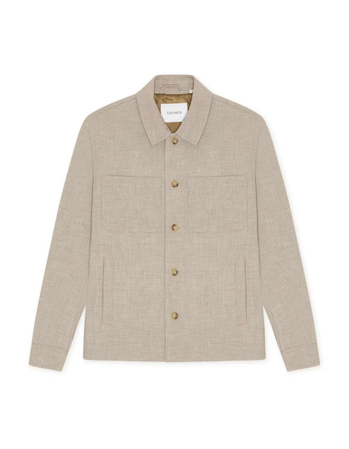 Mini Check Hybrid Jacket Bungee Cord Brown