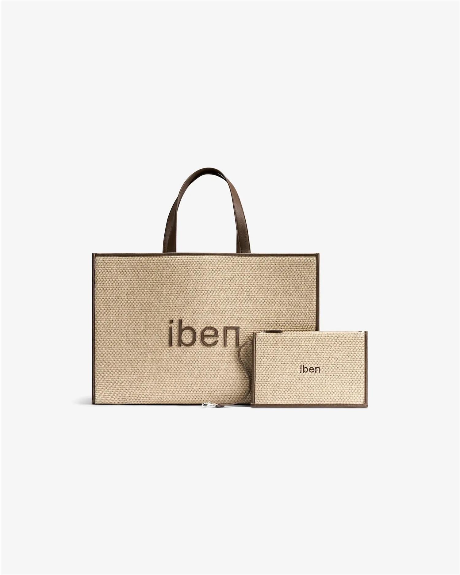 Iben Straw Bag L Brown Straw - Image 3