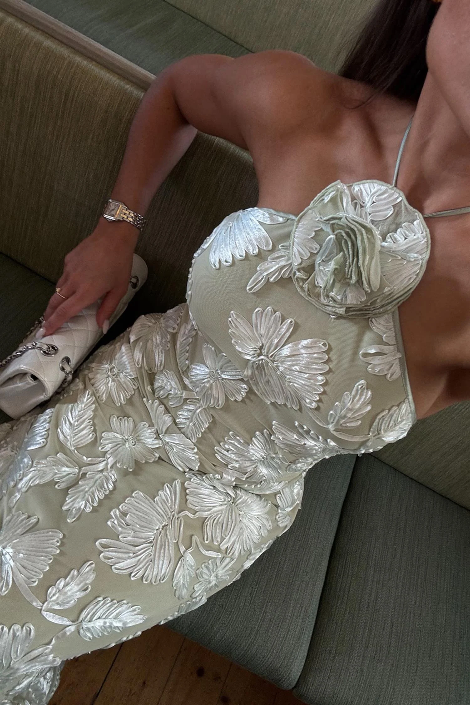 ROSE DRESS Pale Green - Image 3