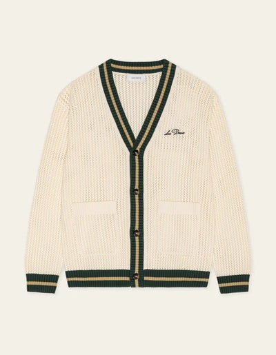 Lace Knitted Cardigan Eggnog White