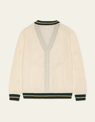 Lace Knitted Cardigan Eggnog White - Image 2