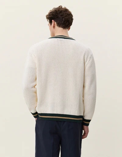 Lace Knitted Cardigan Eggnog White - Image 5