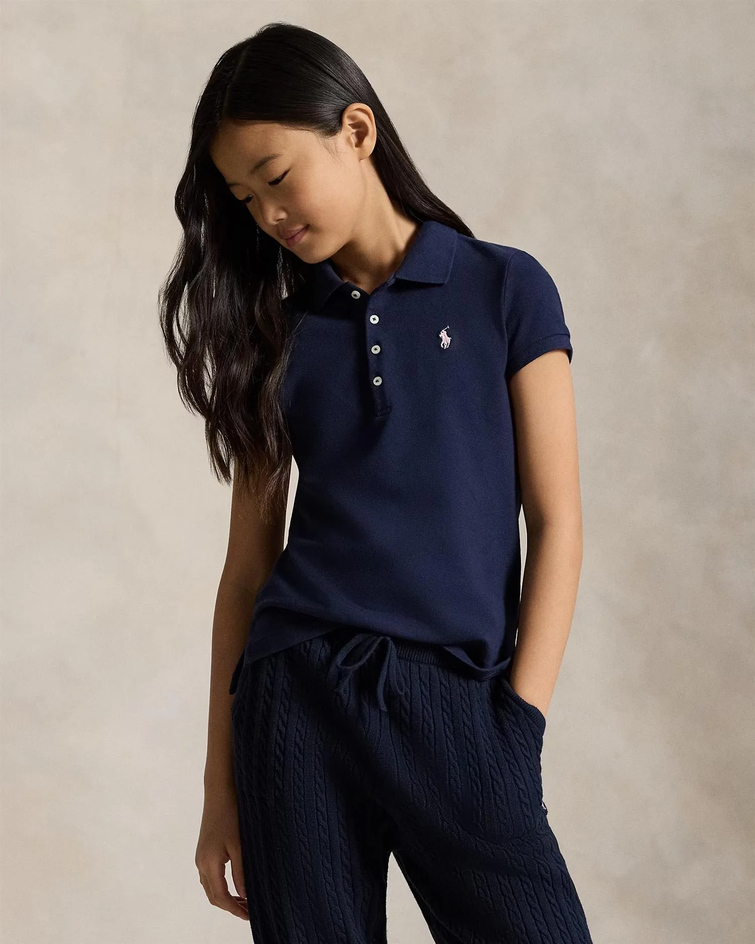SS POLO SHIR-TOPS-KNIT  Rfnd Navy - Image 5