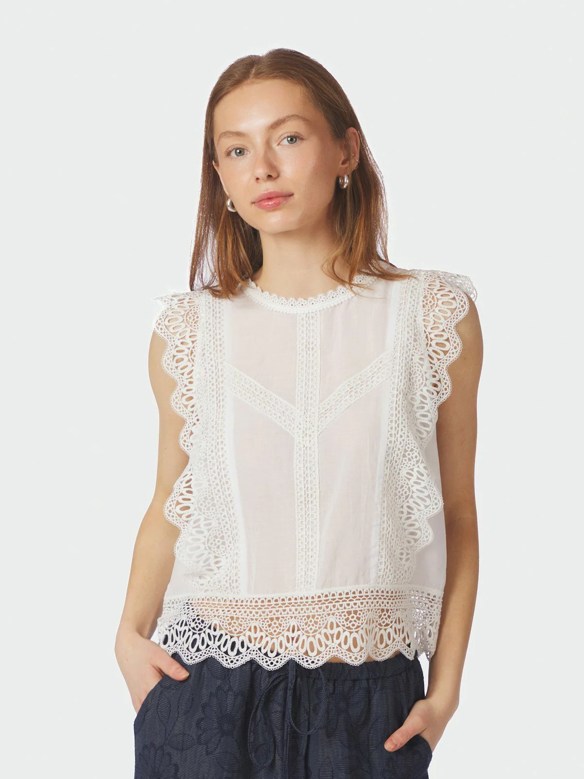 Samia Lace Top  White - Image 5