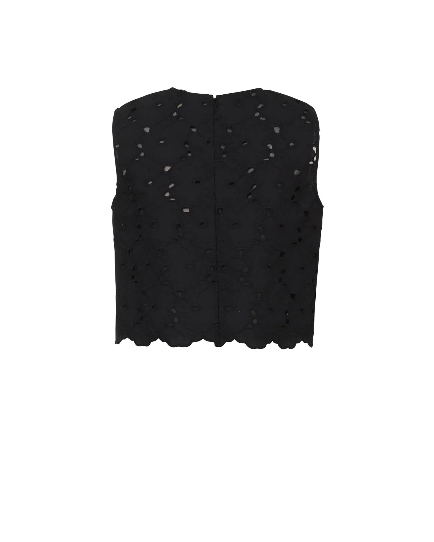 Broderie Anglaise Top  Black - Image 2