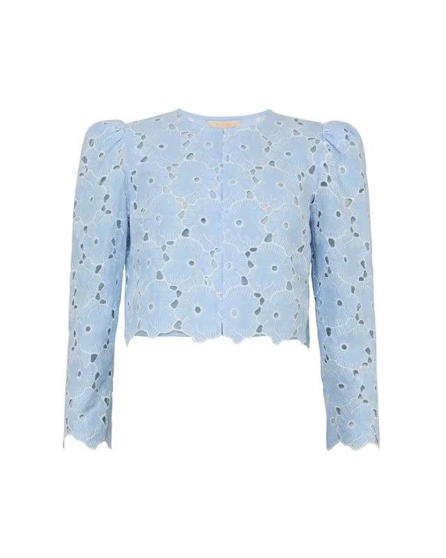 Broderie Anglaise Jacket Light Blue - Image 2