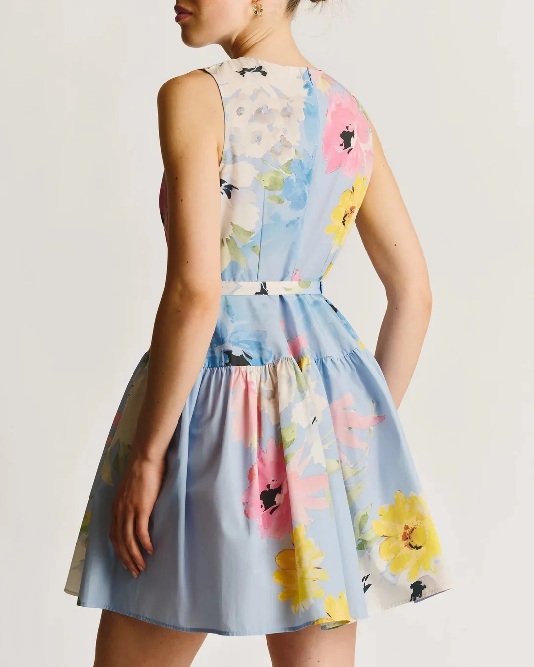 Cotton taffeta mini dress Sky Breeze - Image 2